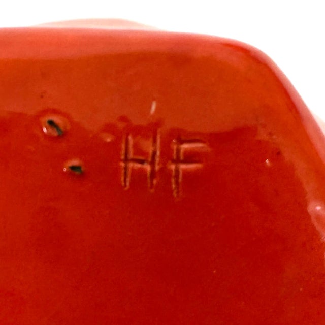 Ceramic Vintage Red Ceramic Lidded Container Curation - Group of 3 For Sale - Image 7 of 17