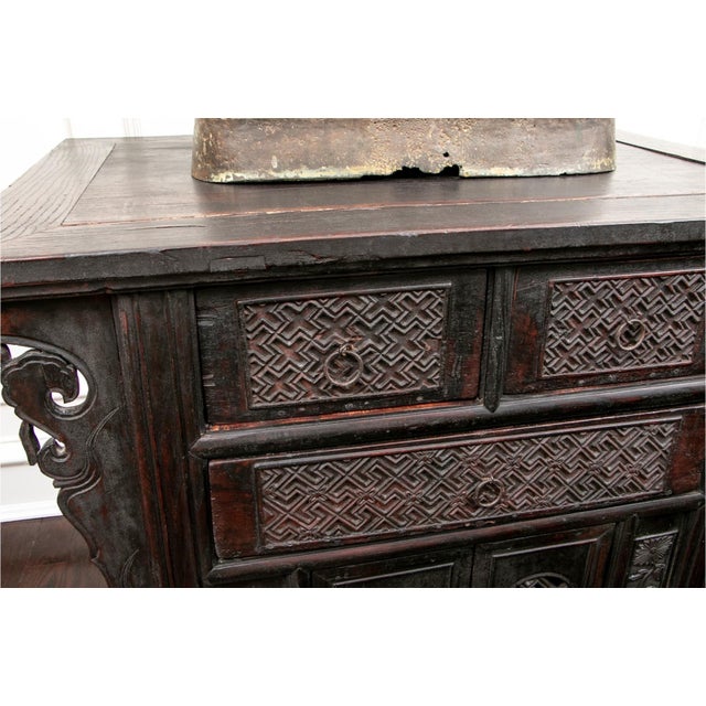 Wood Antique Chinese Ming Dynasty Butterfly Cabinet For Sale - Image 7 of 13