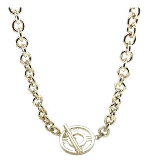 Tiffany & Co. Sterling Silver 2003 Atlas Roman Numeral Toggle Necklace 56g For Sale