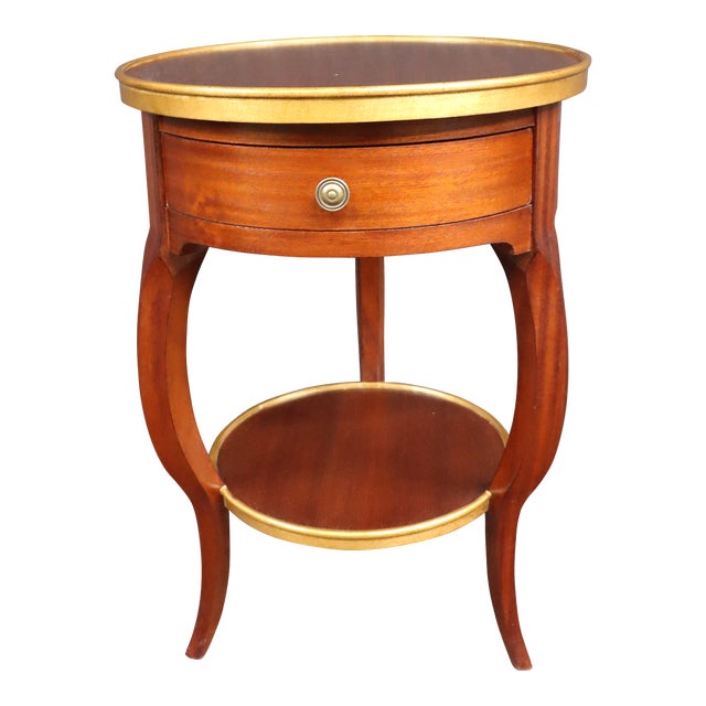Regency Style Mahogany & Gilt Lamp Table For Sale