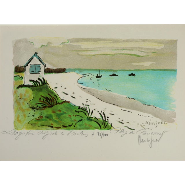 Mid 20th Century Lithographs Collection by French-Carribean Artist Alexandre Minguet - Set of 8 For Sale - Image 17 of 18