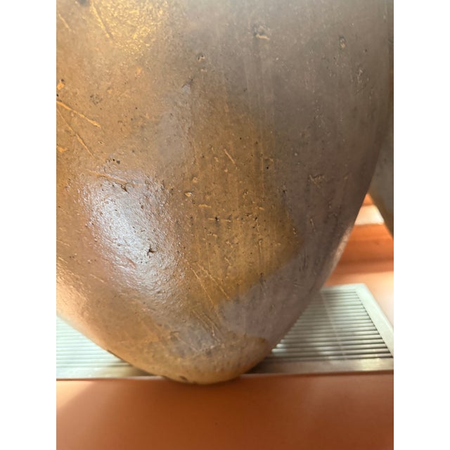 Monumental Pottery Art Vases (Pair) For Sale In New York - Image 6 of 9