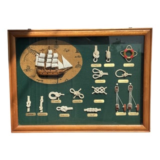Diorama Frame of Boats and Knots For Sale