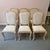 A beautiful set of 6 Serge Roche style dining chairs, with a Palm Beach Regency style faux bois design and neutral colored...
