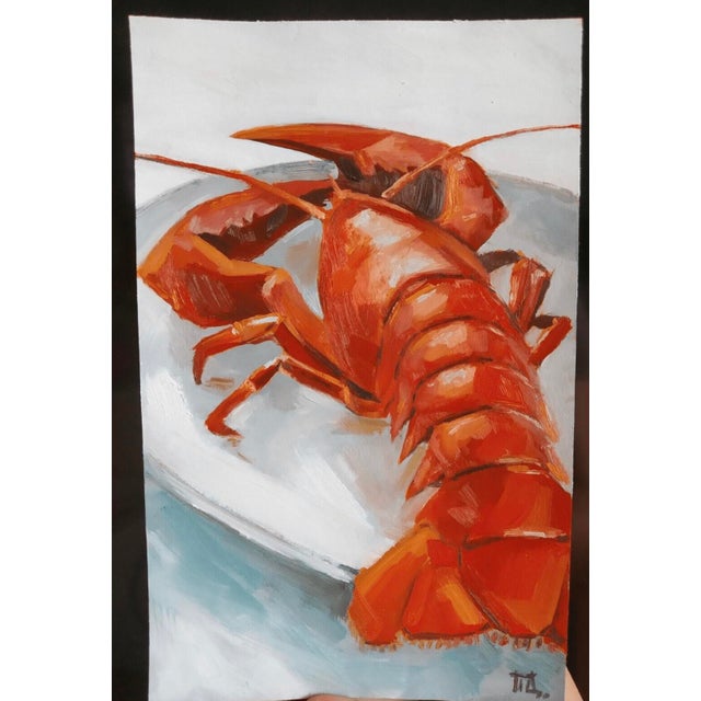 Original Oil Painting Impressionist Crayfish For Sale - Image 6 of 11