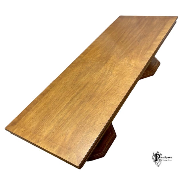 Vintage Heritage Grand Tour Collection Tuscan Style Banded Walnut Cocktail / Coffee Table For Sale In Greensboro - Image 6 of 11