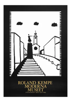 1983 Swedish Exhibition Poster, Moderna Musset, Roland Kempe