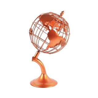 Copper Metal Desktop Globe