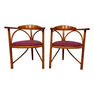 Secession No. 81 Tripod Chairs attributed to Thonet, 1930s, Set of 2 For Sale