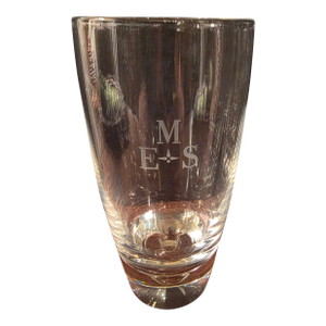 1980s Steuben Glass Tumblers Monogramed - Set of 10