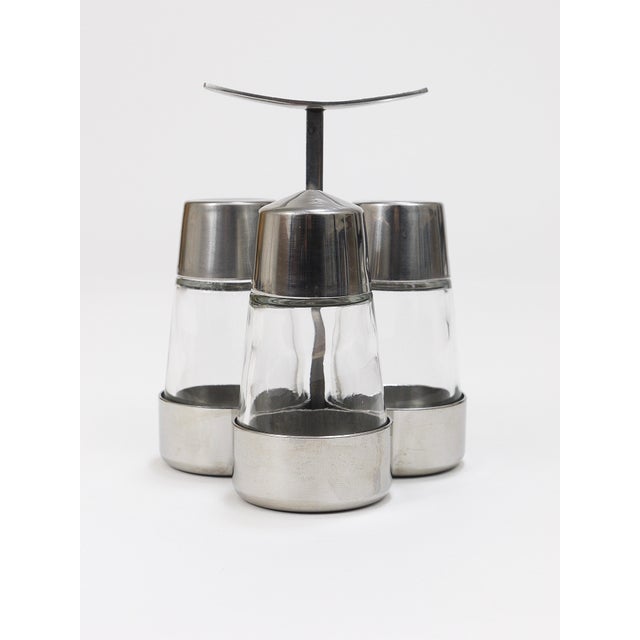 Salt and Pepper Menage Condiment Set by Marianne Dezel for Berndorf, 1960s For Sale - Image 13 of 16