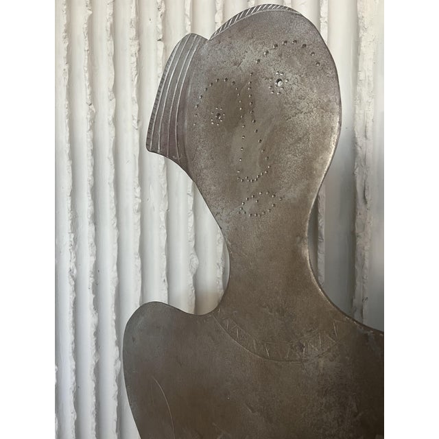 Artist: Antonio Misuraca, Italy, 1980s. Height: 90 cm, Width: 50 cm. Large metal sculpture by Italian artist Antonio...