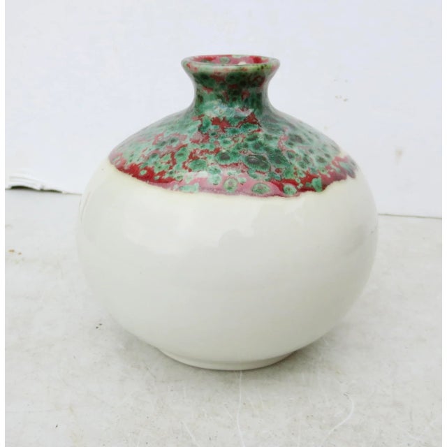 Modern Studio Art Pottery Porcelain Vase For Sale - Image 3 of 8