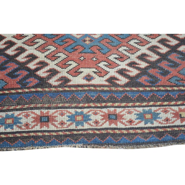 Antique Turkish Caucasian Hand Knotted Wool Rug, 4'2''x6'8'' For Sale - Image 4 of 5