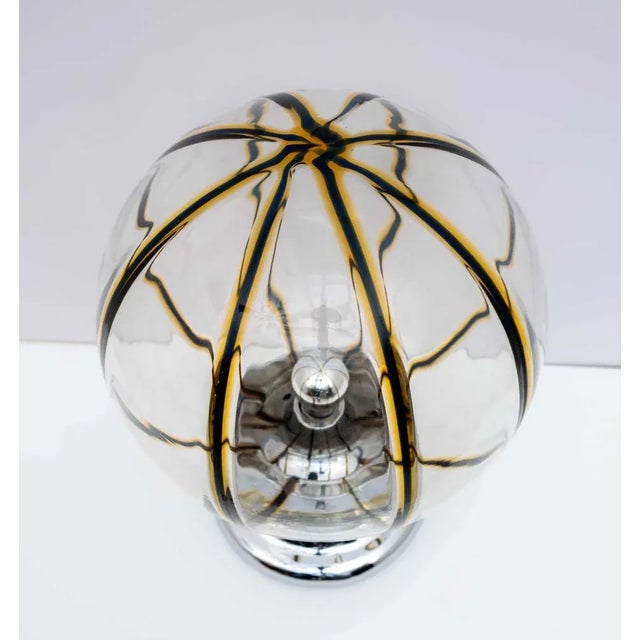Metal Mid-Century Modern Italian Sugar Toni Table Lamp in Murano Glass, 1970 For Sale - Image 7 of 10