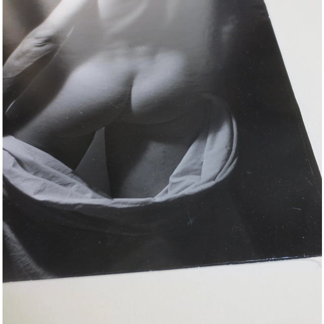 Glass Black and White Male Nude Photography Circa 1980s Isaacs Gallery Toronto For Sale - Image 7 of 8