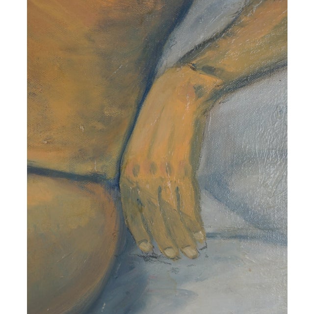 Postmodern "The Model That Is Not My Wife" Vintage Bay Area Figurative For Sale - Image 3 of 7