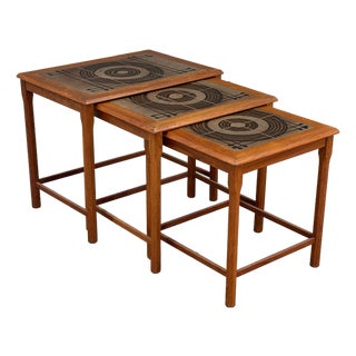 1960s Danish Modern Teak Nesting End Tables - Set of 3 For Sale