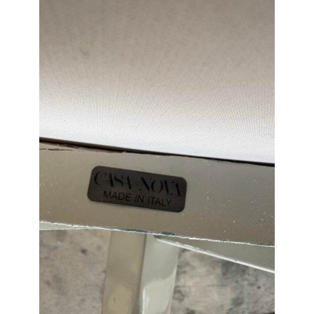 Vintage Italian White Lacquer Dining Chairs- Set of 8 For Sale - Image 12 of 12