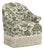 Cecile Ivory Fringe Swivel Chair in Prairie Floral Light Green For Sale