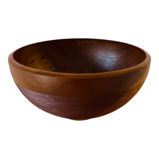 1990s Walter Goodridge Signed Turned Wood Bowl For Sale