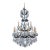 Antique Rococo Revival Chandelier, Metal & Crystal, France For Sale