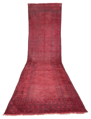 Large Antique Hand-Knotted Tekke Rug, 1890s