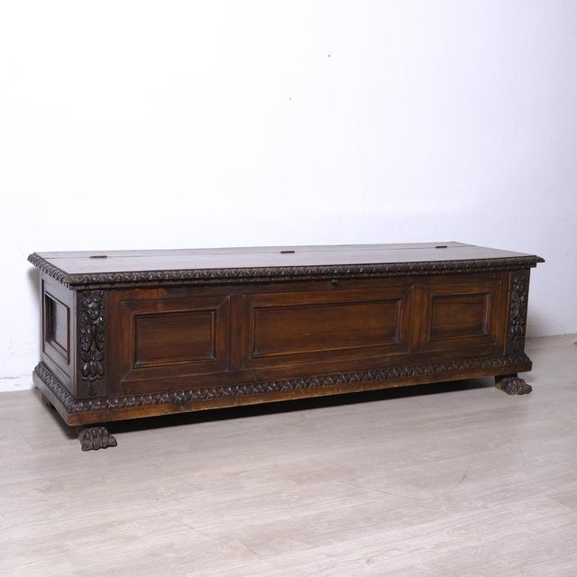 Antique Walnut Chest, Italy, 1900s For Sale - Image 13 of 18
