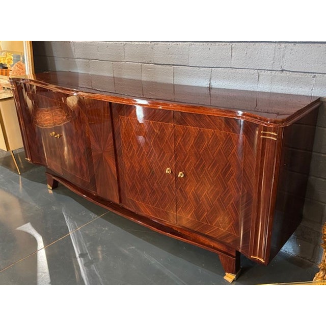 Art Deco French Art Deco Mahogany Sideboard For Sale - Image 3 of 6