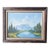 VTG 85' Mountain Lake Landscape Painting on Canvas Signed Original 12x16" Framed For Sale