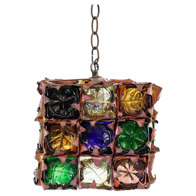 Metal Midcentury Felipe Delfinger Mexican Modernist Feders Pendant Light For Sale - Image 7 of 7