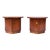 Pair of Hexagon Walnut End Side Tables W/ Two Door Cabinets Storage Compartments For Sale