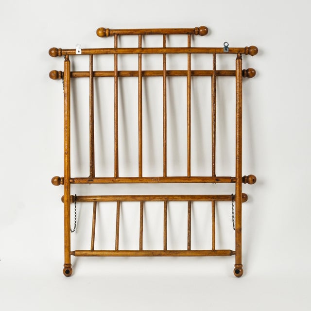 Antique Stick and Ball Wall Hanging Magazine Rack For Sale - Image 10 of 16