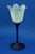 Tulip-Shaped Blue and White Murano Opaline Glass Vase by Alfedo Barbini, Italy, 1950s For Sale - Image 4 of 18