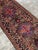 Style: Tribal Dimensions: 3.4 x 12.5 feet (103 x 380 cm) Condition: Vintage Colors: Rich red, deep blue, black, beige, and...