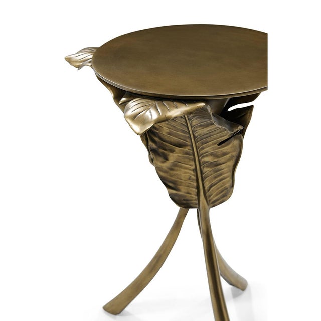 Gold Palmetto Side Table For Sale - Image 4 of 7