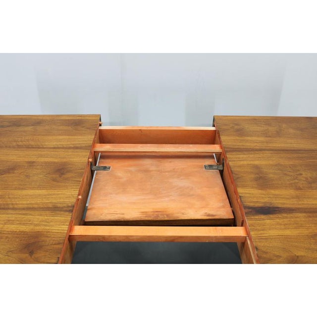 Art Deco Extendable Dining Table in Walnut, Former Czechoslovakia, 1930s For Sale - Image 10 of 18