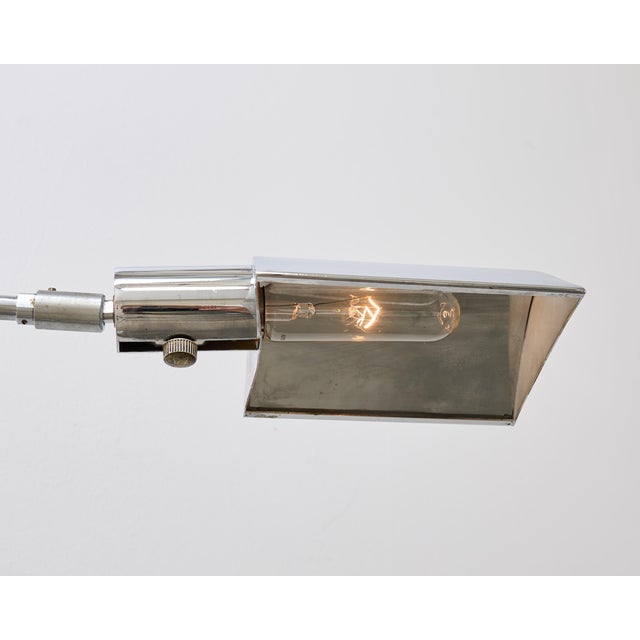 Metal Mid 20th Century Koch & Lowy Omi Chromed Steel Adjustable Pharmacy Floor Lamp For Sale - Image 7 of 18