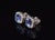 Gorgeous 18K solid gold 2.35CTS diamond and tanzanite stud earrings. These earrings feature a very elegant halo cluster...
