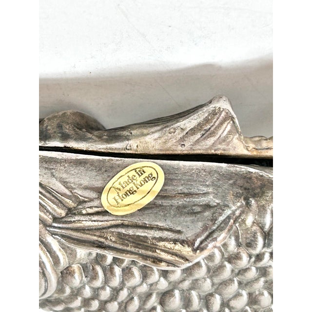 Vintage Silver-Plated Figural Fish Menu Holder or Place Card Stand, Mid-20th Century For Sale - Image 12 of 12