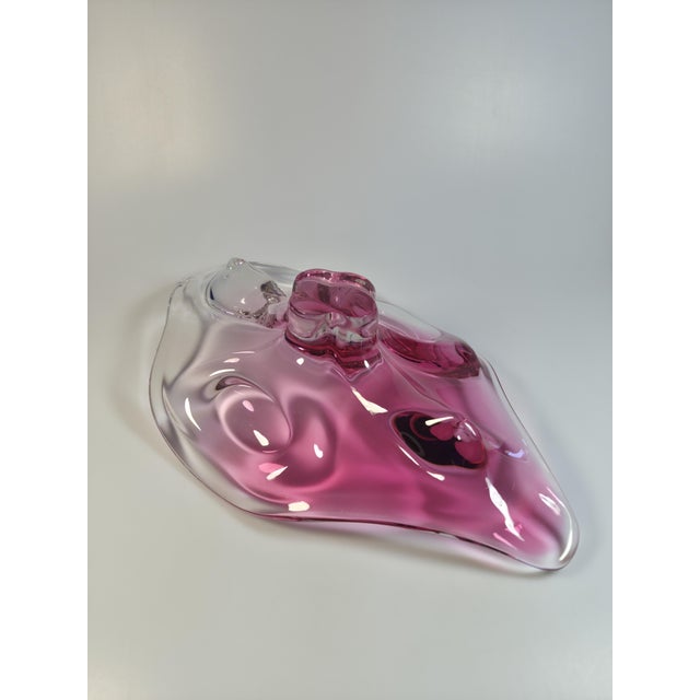 1960s Art Deco Glass Bowl by Josef Hospodka for Chřibská, 1964 For Sale - Image 5 of 9