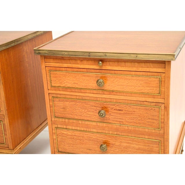 Antique Satinwood Bedside Chests, 1900s, Set of 2 For Sale - Image 12 of 15