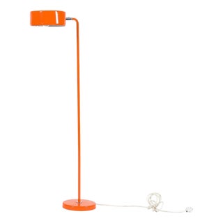 Vintage Mid-Century Modern Orange Floor Lamp by Ateljé Lyktan, Sweden, 1970s For Sale