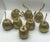 Metal Vintage MCM Brass 9 Lotus Flower Candelabra For Sale - Image 7 of 10