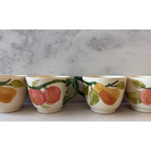 Vintage Franciscan "Fresh Fruit" Coffee Cups - Set of 4 For Sale In Austin - Image 6 of 9