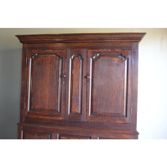 Antique Oak Wooden Cabinet For Sale - Image 3 of 12