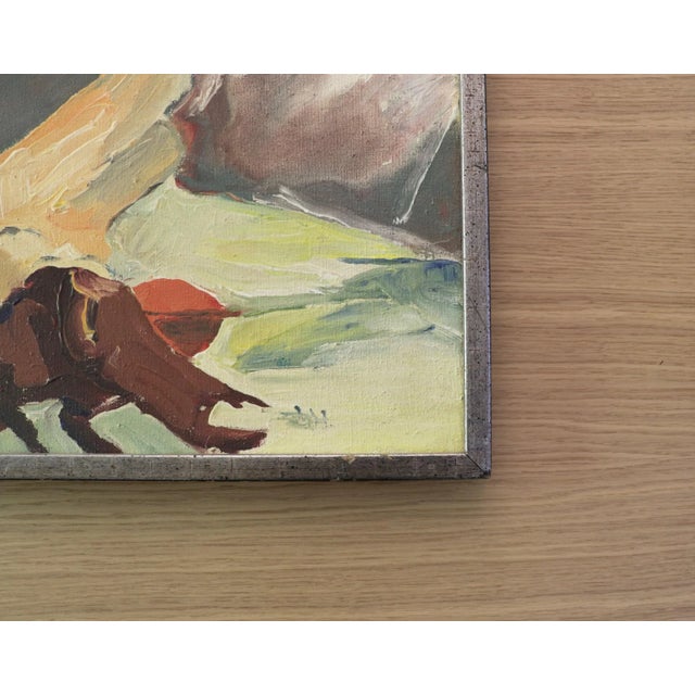 1970s 1970s Patricia Gren Hayes Oil on Canvas Abstract Painting For Sale - Image 5 of 8