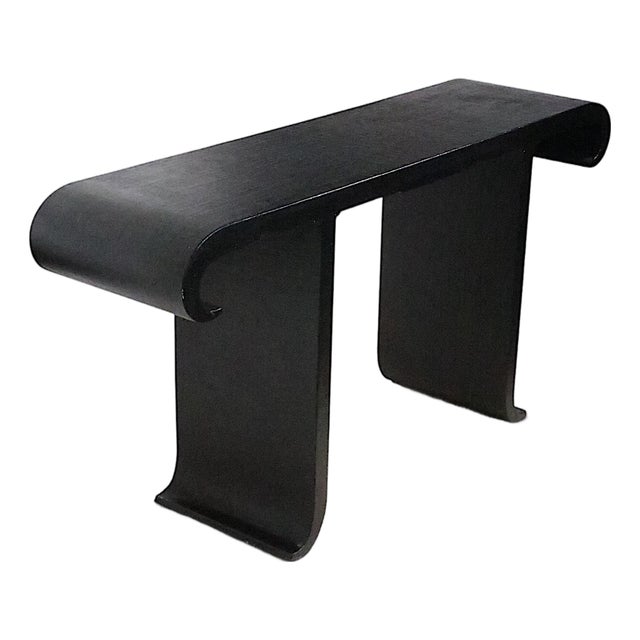 Chic Chinese Style Grass Cloth Alter Console Table c.1970’s For Sale