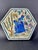 Ceramic Hexagonal Hand-Painted Earthenware Tile, Asia For Sale - Image 7 of 12