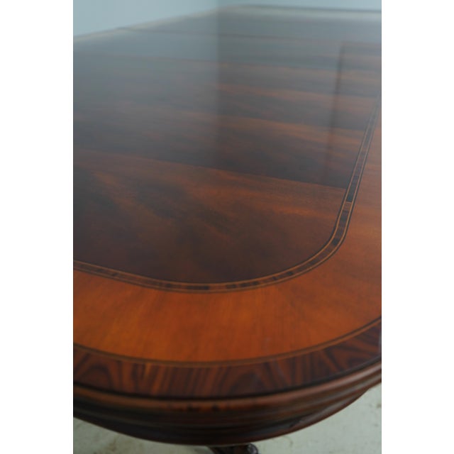 Drexel Heritage Mahogany Double Pedestal Dining Table For Sale - Image 14 of 18